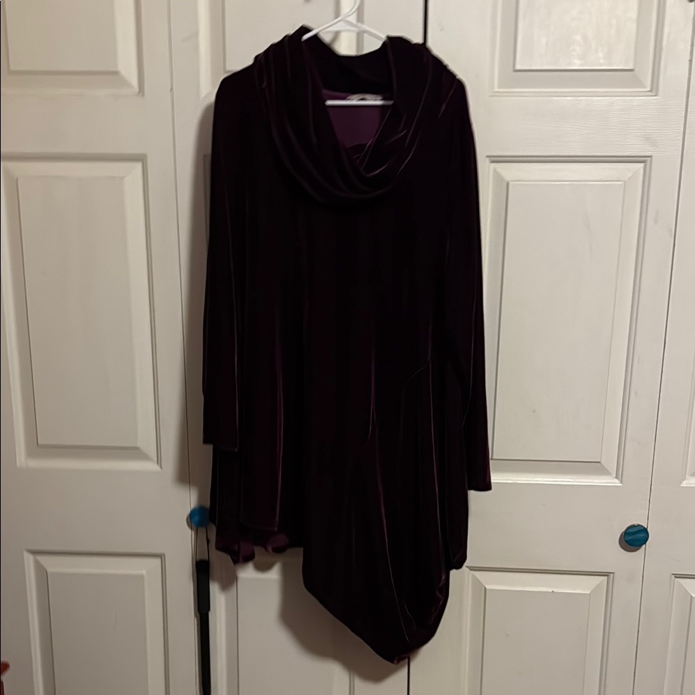 Soft Surroundings Velvet Dress In Rich Purple